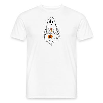 Cute Ghost Halloween Ladies Ghost Costume - Men's T-Shirt - white - Front - AI Model Male 178 dark (178cm)