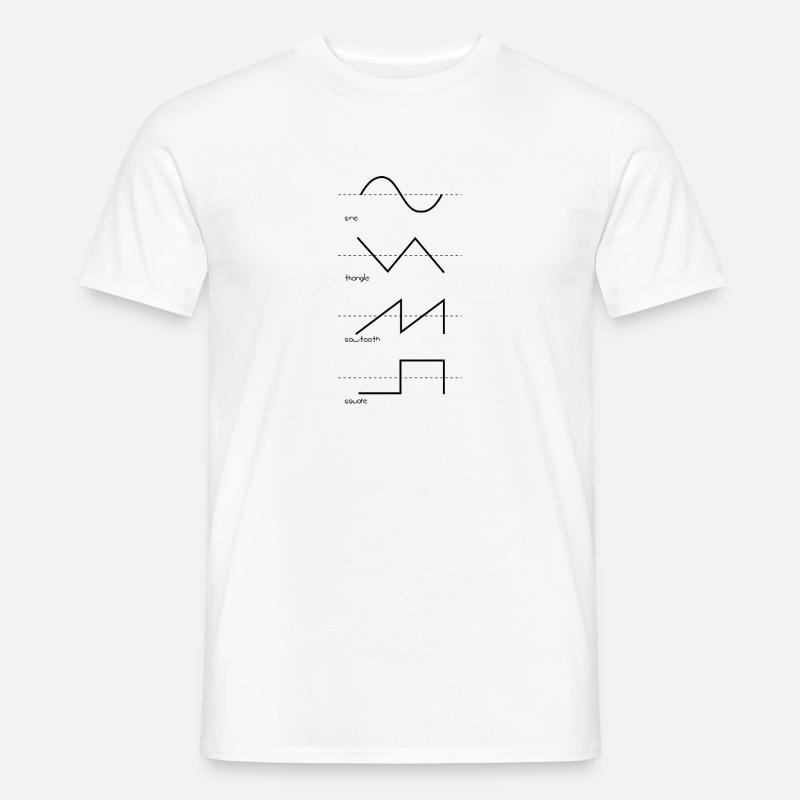Vintage Synthesizer Analog Synth Waveform Musik - Männer T-Shirt - Weiß