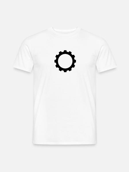 Zahnrad - Männer T-Shirt - Weiß