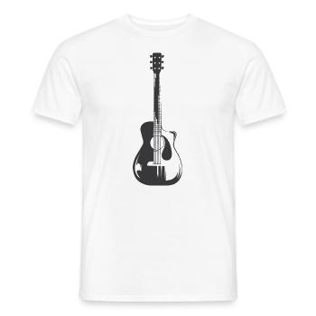 Western guitar icon icon guitarist music - Men's T-Shirt - white - Front - AI Model Male 178 dark (178cm)
