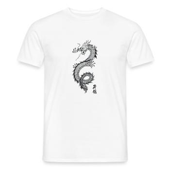 dragon chinois - Scène 12 - T-shirt homme - blanc - Devant - AI Model Male 178 dark (178cm)