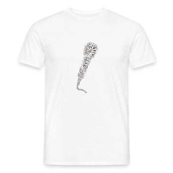 Poetry Slam Mic - Männer T-Shirt - Weiß - Vorne - AI Model Male 178 dark (178cm)