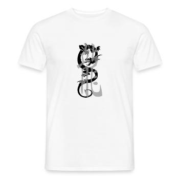 dragon30 noir kanji dragon gris - T-shirt homme - blanc - Devant - AI Model Male 178 dark (178cm)