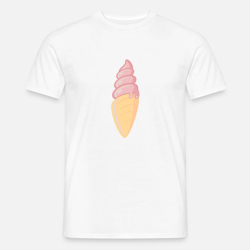 Ice Cream / Eiscreme / Softeis - Männer T-Shirt - Weiß