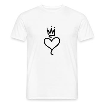 Heart Emoji Sketch Crown Planner Stickers - Men's T-Shirt - white - Front - AI Model Male 178 dark (178cm)