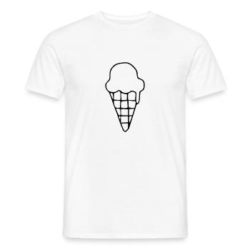 Emoji Ice Cream Sketch Stickers Crème Glacée - T-shirt homme - blanc - Devant - AI Model Male 178 dark (178cm)