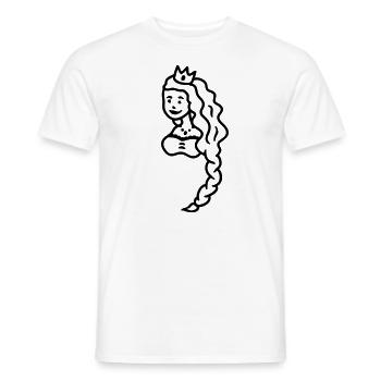 Princess hair - line - Men's T-Shirt - white - Front - AI Model Male 178 dark (178cm)