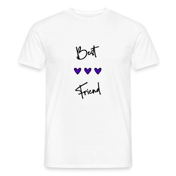 BEST FRIEND. FRIEND. FRIEND. FRIEND. GIRLFRIEND. YOU ARE - Men's T-Shirt - white - Front - AI Model Male 178 dark (178cm)