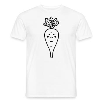 Carotte - T-shirt homme - blanc - Devant - AI Model Male 178 dark (178cm)