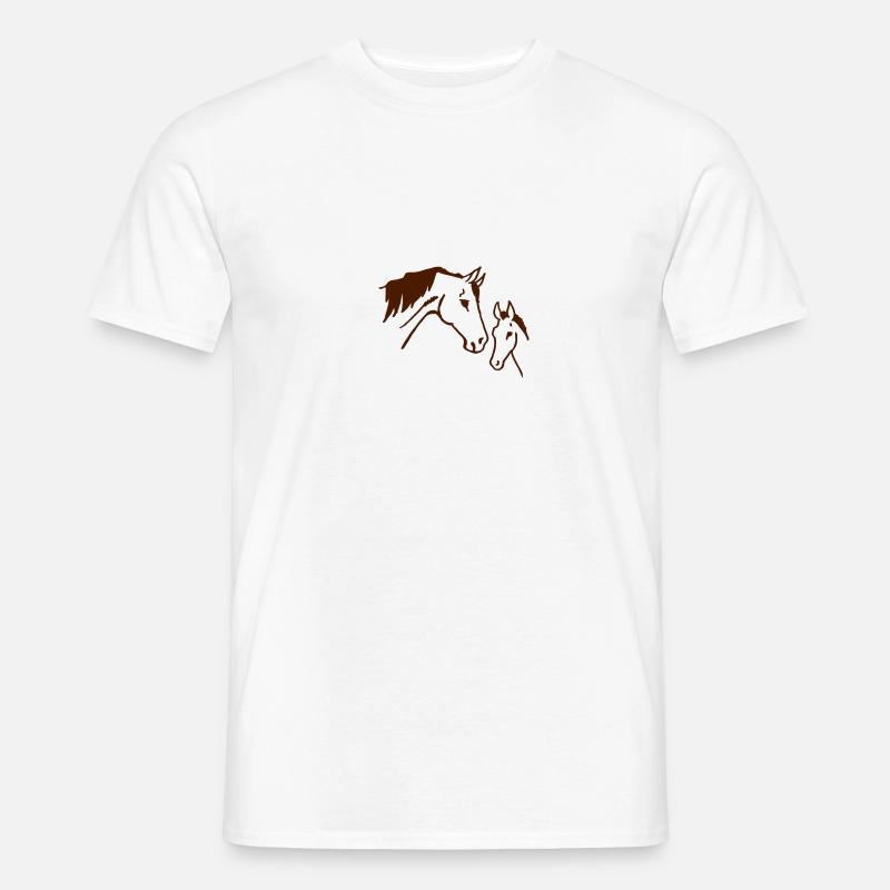 Mare e puledro - T-shirt uomo - bianco