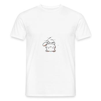 Kitten kawaii purr - Men's T-Shirt - white - Front - AI Model Male 178 dark (178cm)