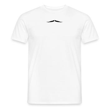 Moustache - Men's T-Shirt - white - Front - AI Model Male 178 dark (178cm)