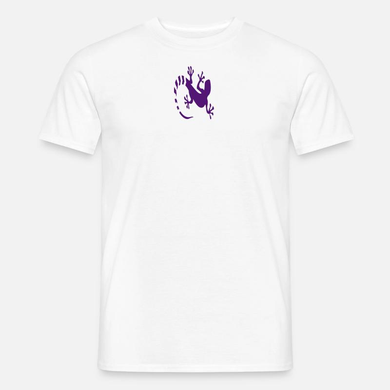 echse - lizard - Männer T-Shirt - Weiß