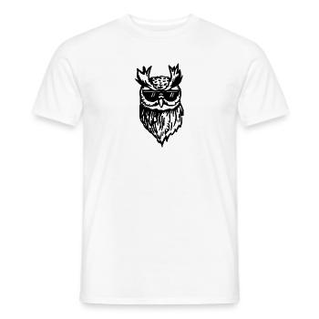 Eule - Männer T-Shirt - Weiß - Vorne - AI Model Male 178 dark (178cm)