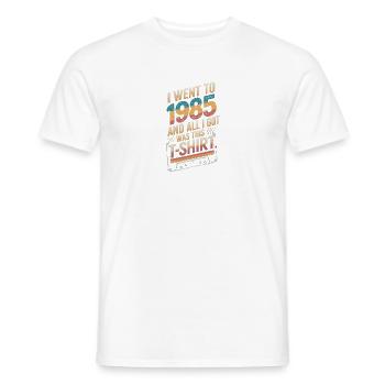 Vintage 1985 T-shirt - Retro Humor and Nostalgia - Men's T-Shirt - white - Front - AI Model Male 178 dark (178cm)