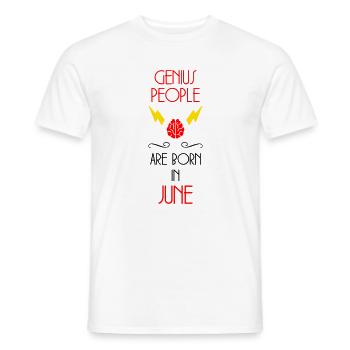 Dschinn, geboren im Juni – Geburtsgeschenk - Männer T-Shirt - Weiß - Vorne - AI Model Male 178 dark (178cm)