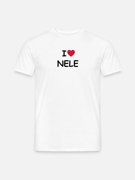 I love Nele - Männer T-Shirt - Weiß
