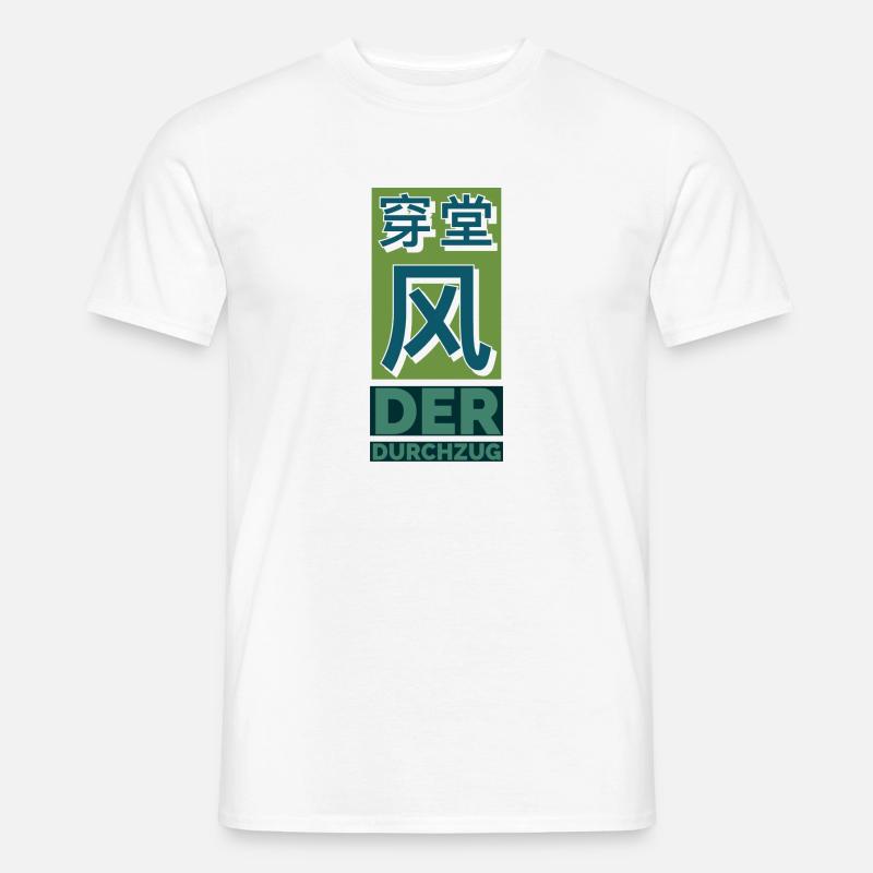 Durchzug chinesisch - Männer T-Shirt - Weiß