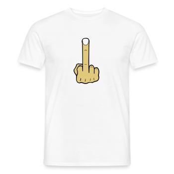 mittelfinger lang 02 - Männer T-Shirt - Weiß - Vorne - AI Model Male 178 dark (178cm)