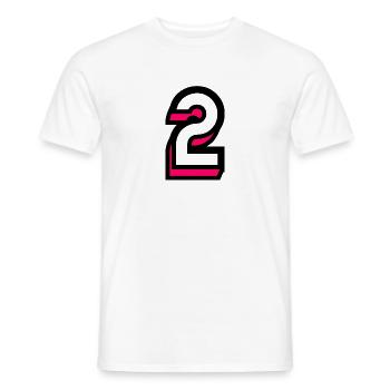 2. 2 JAHRE. 2. JUBILÄUM. GEBURTSTAG 2 JAHRE. - Männer T-Shirt - Weiß - Vorne - AI Model Male 178 dark (178cm)