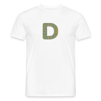 Buntes Herz D Design – Einzigartig & Stylisch! - Männer T-Shirt - Weiß - Vorne - AI Model Male 178 dark (178cm)