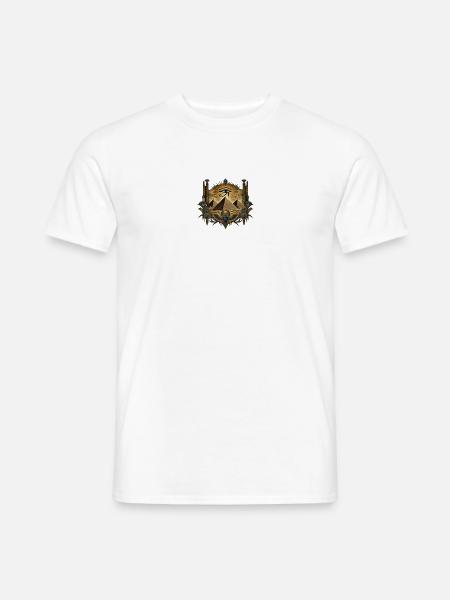 Ägyptisches Phönix Auge Horus & Pyramiden - Männer T-Shirt - Weiß