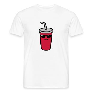 Pixel Sunglasses Cola - Men's T-Shirt - white - Front - AI Model Male 178 dark (178cm)