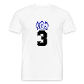 3 krone - Männer T-Shirt - Weiß - Vorne - AI Model Male 178 dark (178cm)