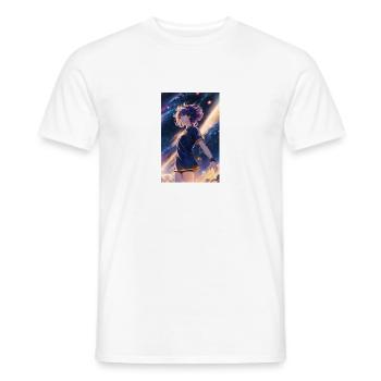 Anime Dokomi work - Männer T-Shirt - Weiß - Vorne - AI Model Male 178 dark (178cm)