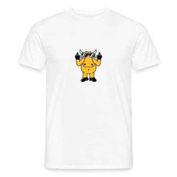 Fuck Off Bull - Men's T-Shirt - white - Front - AI Model Male 178 dark (178cm)