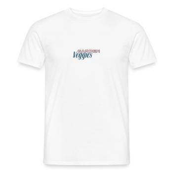 Lettrage des légumes du jardin - T-shirt homme - blanc - Devant - AI Model Male 178 dark (178cm)