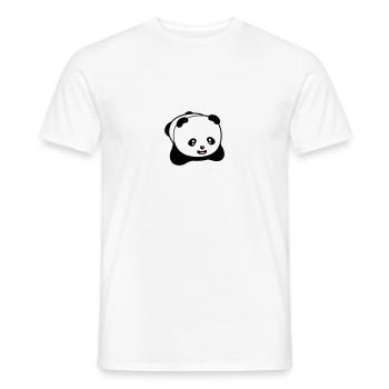 Laughing kawaii panda - Men's T-Shirt - white - Front - AI Model Male 178 dark (178cm)