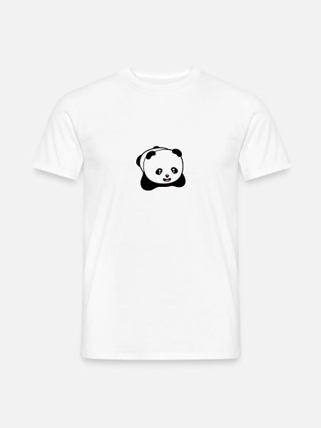 Laughing kawaii panda - Men's T-Shirt - white