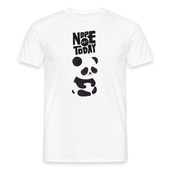 Nope Not Today - Cute Panda - Men's T-Shirt - white - Front - AI Model Male 178 dark (178cm)