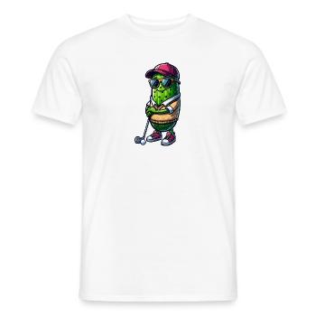 Motifs amusants de joueur de golf Pickl - T-shirt homme - blanc - Devant - AI Model Male 178 dark (178cm)