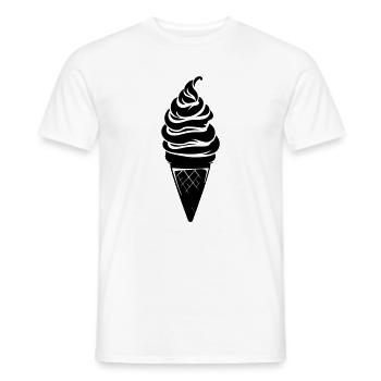 Eiswaffel Silhouette - Männer T-Shirt - Weiß - Vorne - AI Model Male 178 dark (178cm)