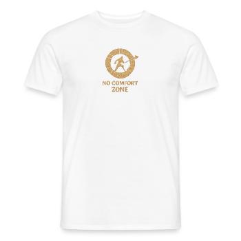 Glyphe de la zone de confort pas - T-shirt homme - blanc - Devant - AI Model Male 178 dark (178cm)