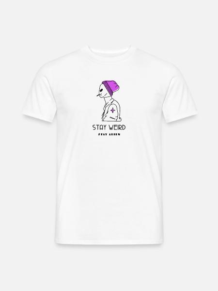 Stay Weird Stay Alien - Männer T-Shirt - Weiß