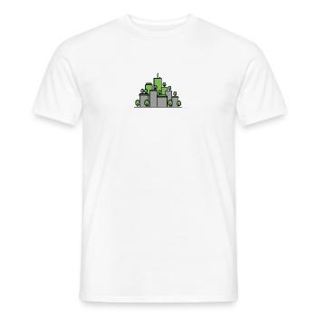 Grüne Stadtsilhouette Vektor - Männer T-Shirt - Weiß - Vorne - AI Model Male 178 dark (178cm)
