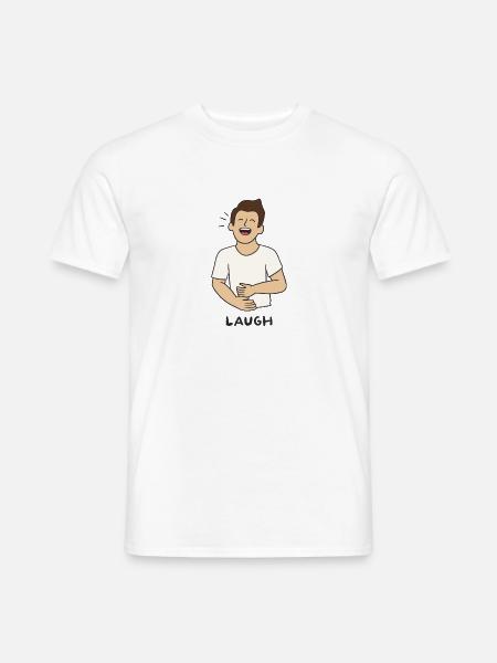 Einfach Lachen - Männer T-Shirt - Weiß