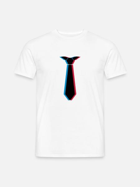 3d_krawatte_3c - Männer T-Shirt - Weiß