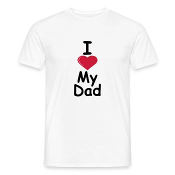 I love my dad - Men's T-Shirt - white - Front - AI Model Male 178 dark (178cm)