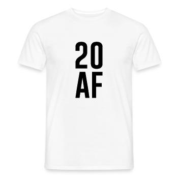 Cadeau 20e anniversaire AF As Fuck Twenty - T-shirt homme - blanc - Devant - AI Model Male 178 dark (178cm)