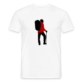 Wanderer personalisierbar - Männer T-Shirt - Weiß - Vorne - AI Model Male 178 dark (178cm)