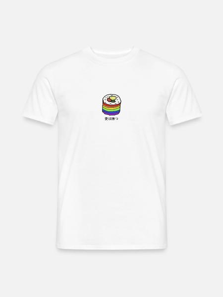 LOVE WINS MAKI - Männer T-Shirt - Weiß