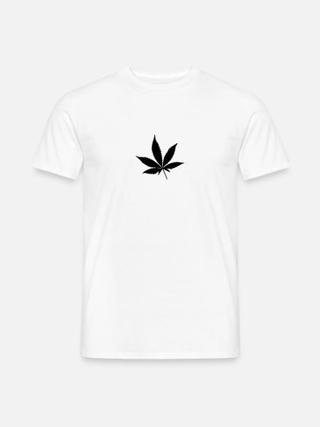 Hanfblatt 2 - Männer T-Shirt - Weiß