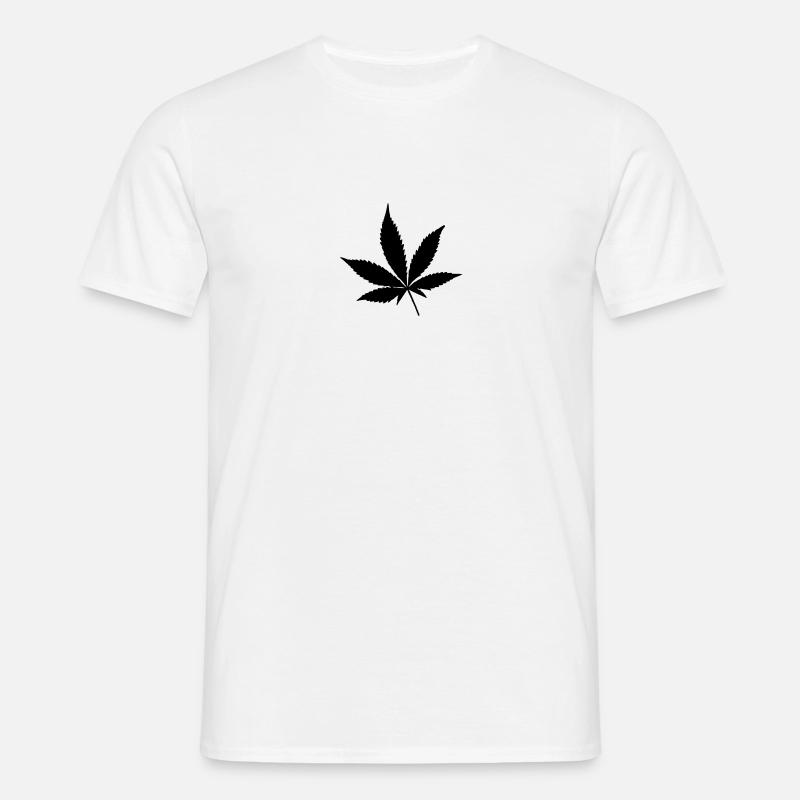 Hanfblatt 2 - T-shirt Homme - blanc