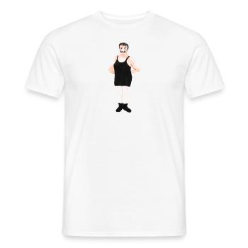 Bodybuilder d'haltérophile de cirque - T-shirt homme - blanc - Devant - AI Model Male 178 dark (178cm)