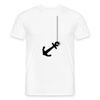 Anker mit Seil - Männer T-Shirt - Weiß - Vorne - AI Model Male 178 dark (178cm)