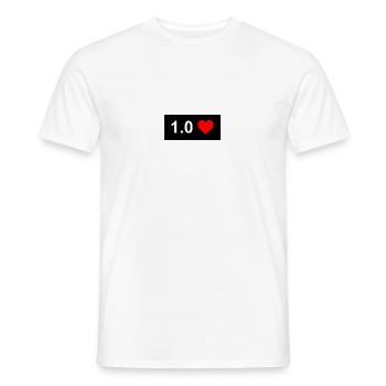 Scrum 1 Punkt 0 Herz - Männer T-Shirt - Weiß - Vorne - AI Model Male 178 dark (178cm)